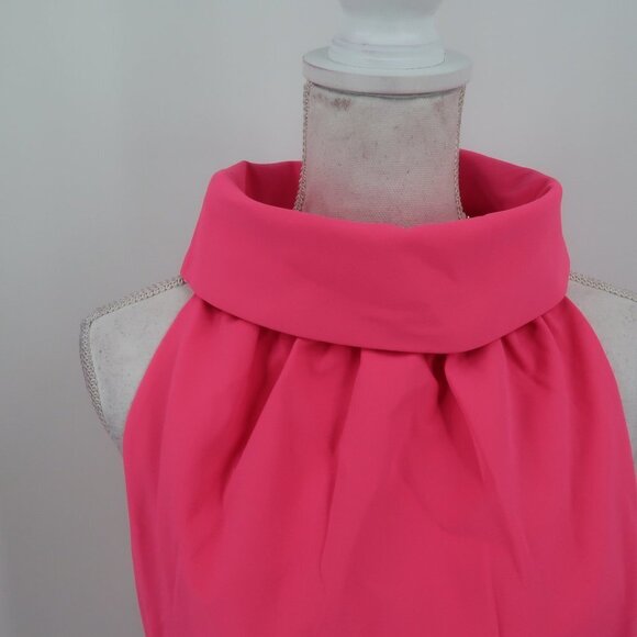NWT $228 Sail To Sable Hydra Dress Hot Pink Cowl Sleeveless Size MED TXSP2024 - Picture 4 of 10